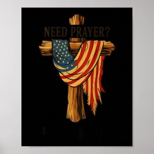 Christian Jesus Tap Me On The Shoulder Cross Usa F Poster (Vorne)