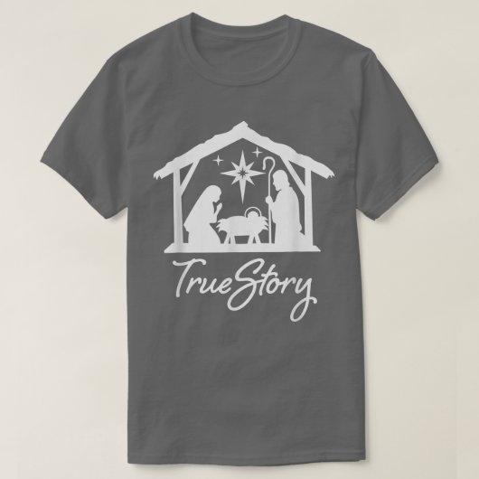Christian Jesus True Story Nativity Merry Xmas Jes T-Shirt (Design vorne)
