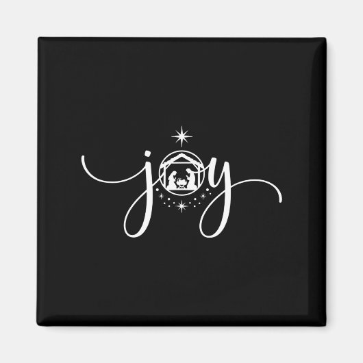 Christian Joy Nativity Christmas - joy' With Baby Magnet (Vorne)
