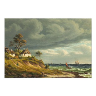 Christian Kiaerskou - Blick auf das Fischerdorf Fotodruck