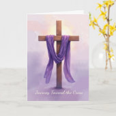 Christian Lent Reflection Journey Toward the Cross Karte (Gelbe Blume)