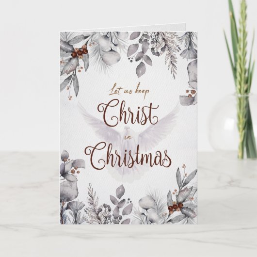 Christian Let Us Keep Christ in Christmas Karte (Vorderseite)