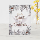 Christian Let Us Keep Christ in Christmas Karte (Gelbe Blume)