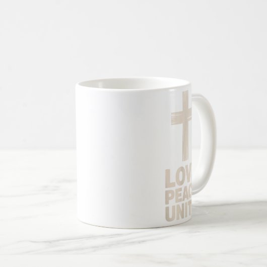 Christian Love Peace Unity Day Kaffeetasse (VorderseiteRechts)