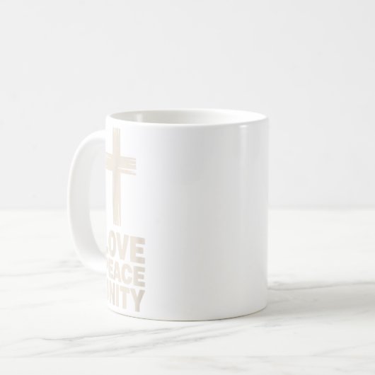 Christian Love Peace Unity Day Kaffeetasse (Vorderseite Links)