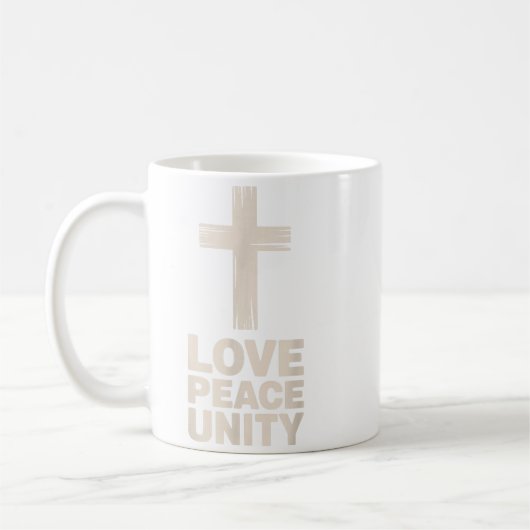 Christian Love Peace Unity Day Kaffeetasse (Links)