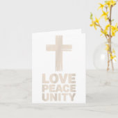 Christian Love Peace Unity Day  Karte (Gelbe Blume)