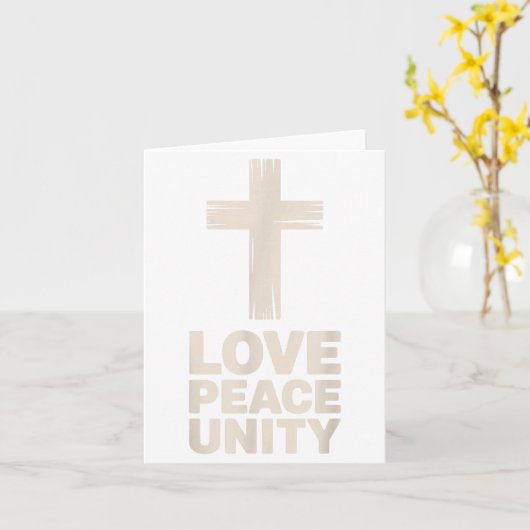 Christian Love Peace Unity Day Karte (Gelbe Blume)