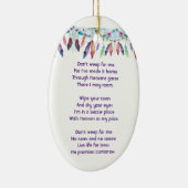 Christian Memorial Feathers Boho Tribal Native Keramik Ornament (Rechts)