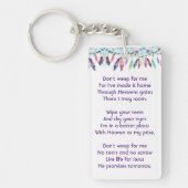 Christian Memorial Feathers Boho Tribal Native Schlüsselanhänger (Vorderseite)