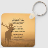 Christian Memorial Hunter Hunting Stag Deer Schlüsselanhänger (Rückseite)