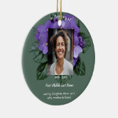 Christian Memorial Keepsake African Violet Keramik Ornament (Rechts)