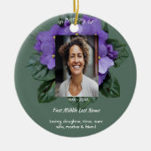 Christian Memorial Keepsake African Violet Keramik Ornament (Vorne)