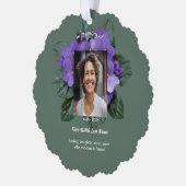 Christian Memorial Keepsake African Violet Ornament Karte (Links)