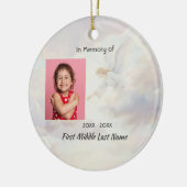 Christian Memorial Keepsake Angel Reaching Keramik Ornament (Links)