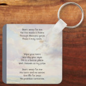 Christian Memorial Keepsake Angel Reaching  Schlüsselanhänger (Rückseite)