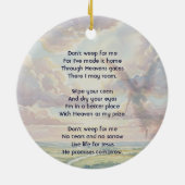 Christian Memorial Keepsake Angel Sky Clouds Keramik Ornament (Hinten)