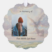 Christian Memorial Keepsake Angel Sky Clouds Ornament Karte (Vorderseite)