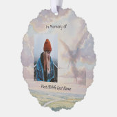 Christian Memorial Keepsake Angel Sky Clouds Ornament Karte (Links)