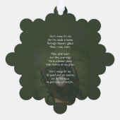 Christian Memorial Keepsake Baseball Game Player  Ornament Karte (Rückseite)