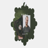 Christian Memorial Keepsake Baseball Game Player Ornament Karte (Rechts)