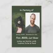 Christian Memorial Keepsake Baseball Game Player Visitenkarte (Vorderseite)