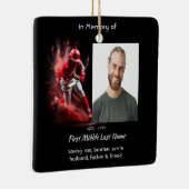 Christian Memorial Keepsake Baseball Softball Keramikornament (Rechts)