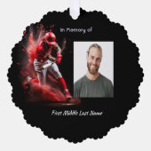 Christian Memorial Keepsake Baseball Softball Ornament Karte (Vorderseite)