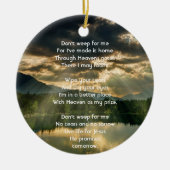 Christian Memorial Keepsake Beautiful Lake Beach Keramik Ornament (Vorne)