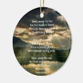 Christian Memorial Keepsake Beautiful Lake Beach Keramik Ornament (Links)