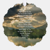 Christian Memorial Keepsake Beautiful Lake Beach Ornament Karte (Vorderseite)