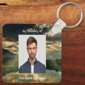 Christian Memorial Keepsake Beautiful Lake Beach Schlüsselanhänger (Rückseite)