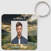 Christian Memorial Keepsake Beautiful Lake Beach Schlüsselanhänger (Rückseite)