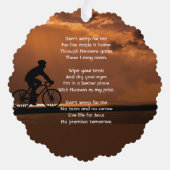Christian Memorial Keepsake Biking Cycling Bike Ornament Karte (Rückseite)
