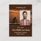 Christian Memorial Keepsake Biking Cycling Bike Visitenkarte (Vorderseite)