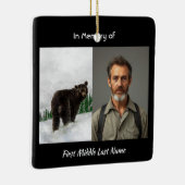 Christian Memorial Keepsake Black Bear Animal Keramikornament (Rechts)