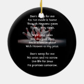 Christian Memorial Keepsake Bowling Bowler Keramik Ornament (Hinten)