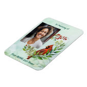 Christian Memorial Keepsake Cardinal Bird Magnet (Linke Seite)