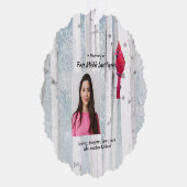 Christian Memorial Keepsake Cardinal Bird Ornament Karte (Rechts)