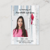 Christian Memorial Keepsake Cardinal Bird Visitenkarte (Vorderseite)