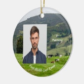 Christian Memorial Keepsake Cattle Farm Landscape Keramik Ornament (Links)