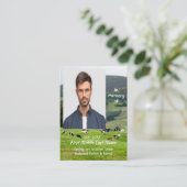 Christian Memorial Keepsake Cattle Farm Landscape Visitenkarte (Stehend Vorderseite)