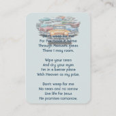 Christian Memorial Keepsake Classic Vintage Car Visitenkarte (Rückseite)