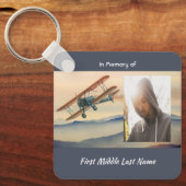 Christian Memorial Keepsake Clouds Biplane Sky Schlüsselanhänger (Vorderseite)