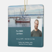 Christian Memorial Keepsake Commercial Fisherman Keramikornament (Links)