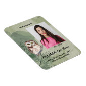 Christian Memorial Keepsake Cute Owl Bird Magnet (Rechte Seite)