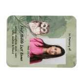 Christian Memorial Keepsake Cute Owl Bird Magnet (Horizontal)