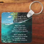 Christian Memorial Keepsake Deep Sea Diving Diver Schlüsselanhänger (Rückseite)