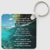 Christian Memorial Keepsake Deep Sea Diving Diver Schlüsselanhänger (Rückseite)