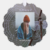 Christian Memorial Keepsake Dragonfly Dewdrops Ornament Karte (Vorderseite)